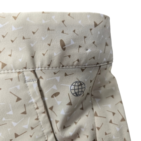 NWT Adidas Men Sz 42 Ultimate 365 Clear Brown Print Golf Flag Shorts HA9126 - Picture 9 of 16